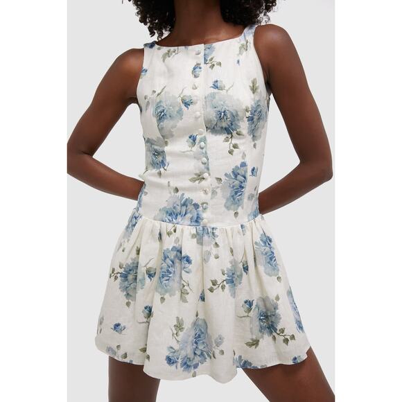 FAITHFULL THE BRAND Cecile Floral Blair Mini Dress Size 2 NWT Retail $260 - Picture 5 of 7